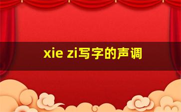 xie zi写字的声调